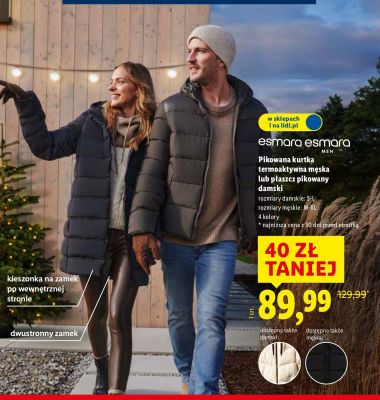 Kurtka pikowana termoaktywna męska esmara men promocja w Lidl