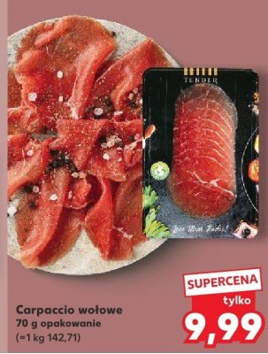 Carpaccio wołowe promocja w Kaufland