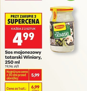 Sos majonezowy tatarski Winiary, 250 ml promocja w Biedronka