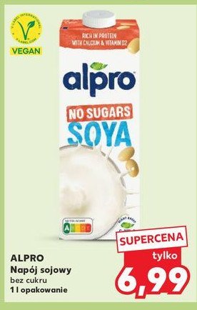 Napój sojowy bez cukru i soli Alpro soya promocja