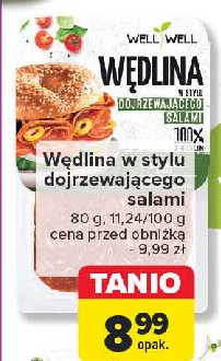 Wędlina w stylu dojrzewającego salami Well well promocja