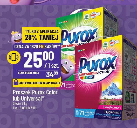 Proszek do prania uniwersalny Purox promocja