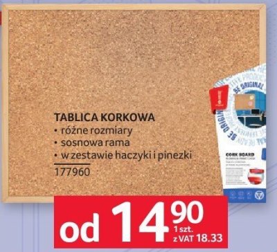 Tablica korkowa różne rozmiary Selgros promocja w Selgros