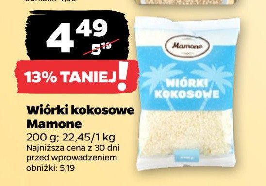 Wiórki kokosowe Mamone promocja