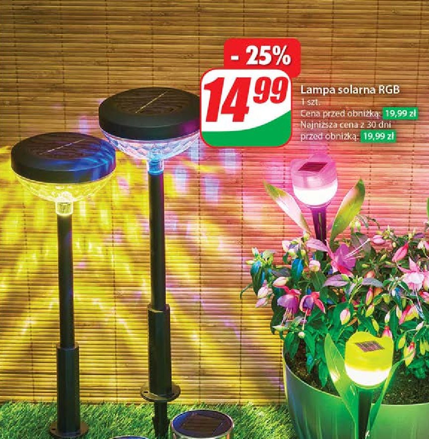 Lampa solarna rgb promocja