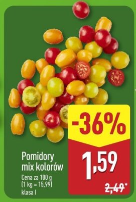 Pomidory mix kolorów klasa I promocja w Aldi