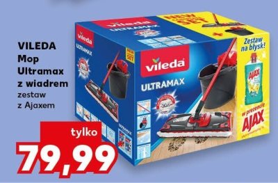 Mop Ultramax z wiadrem zestaw z Ajaxem promocja w Kaufland