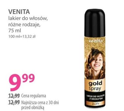 Lakier do włosów VENITA różne rodzaje promocja w Hebe