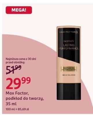 Podkład do twarzy, 35 ml promocja w Rossmann