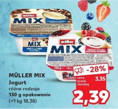 Jogurt Müller Mix różne rodzaje promocja w Kaufland