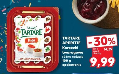 Koreczki twarogowe różne rodzaje Tartare Aperitif promocja w Kaufland