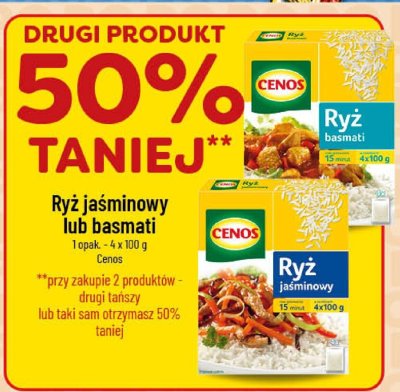 Ryż jaśminowy lub basmati Cenos 1 opak. - 4 x 100 g promocja w POLOmarket