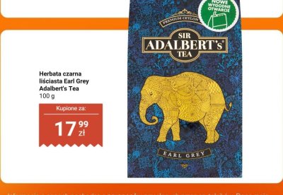 Herbata czarna liściasta Earl Grey Adalbert's Tea promocja w Biedronka