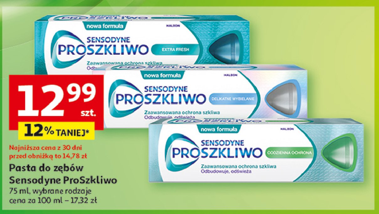 Pasta do zębów Sensodyne pro szkliwo extra fresh promocja