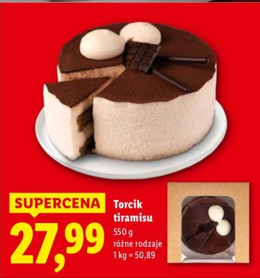 Torcik tiramisu różne rodzaje promocja w Lidl