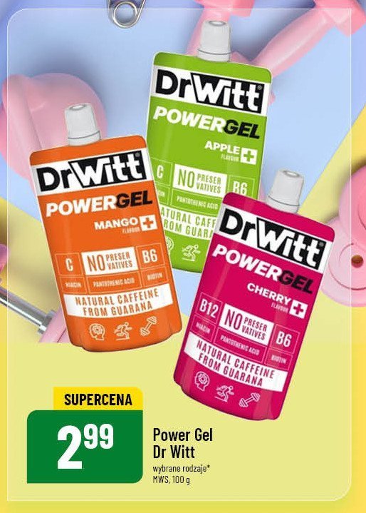 Żel energetyczny mango DR WITT POWER GEL promocja