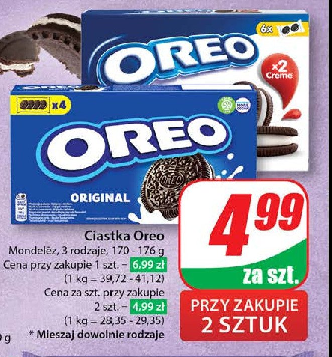 Ciastka double crema Oreo promocja w Dino