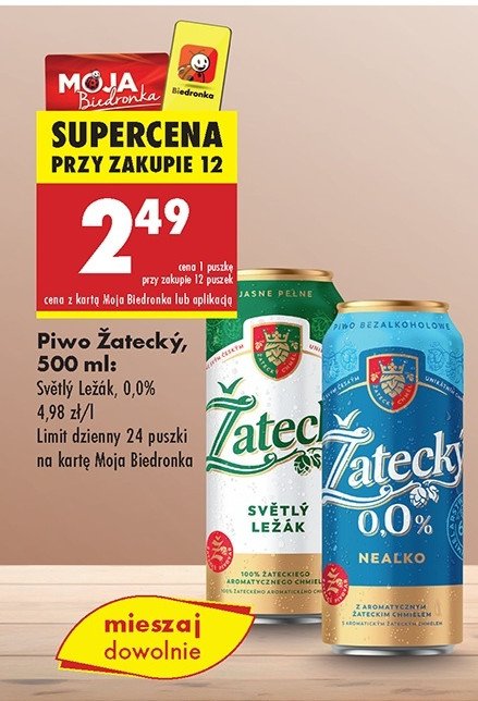 Piwo Zatecky 0% promocja
