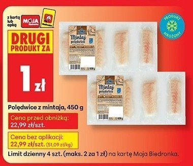 Polędwica z mintaja 450 g promocja w Biedronka