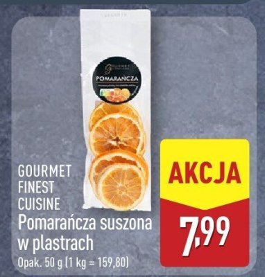 Pomarańcza suszona w plastrach GOURMET FINEST CUISINE promocja w Aldi