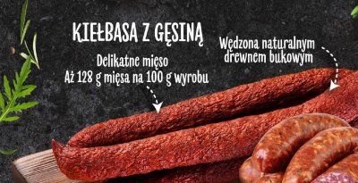 Kiełbasa z gęsiną promocja w POLOmarket