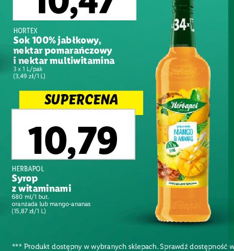 Syrop mango-ananas Herbapol smaki lata promocja