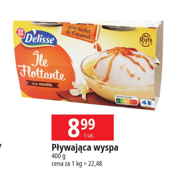 Deser pływająca wyspa Wiodąca marka delisse promocja w Leclerc