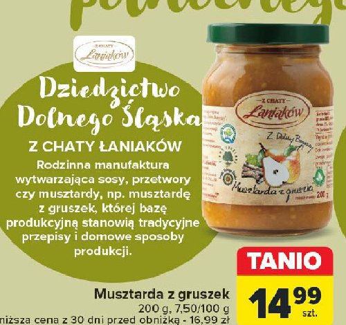 Musztarda z gruszki Z chaty łaniaków promocja