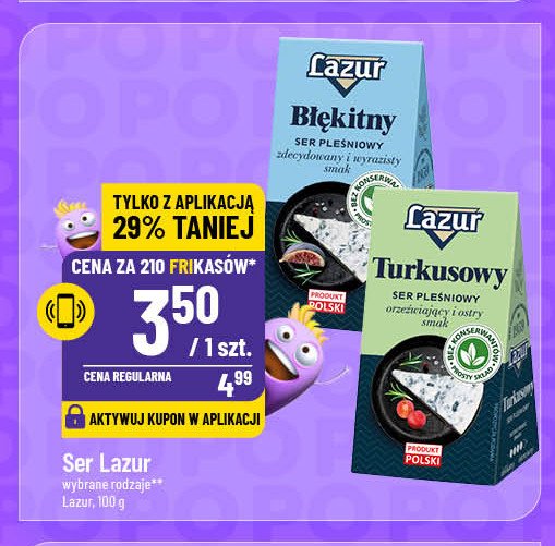 Ser pleśniowy błękitny Lazur promocja w POLOmarket