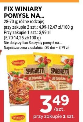 Fix winiary pomysł na... różne rodzaje promocja w Stokrotka