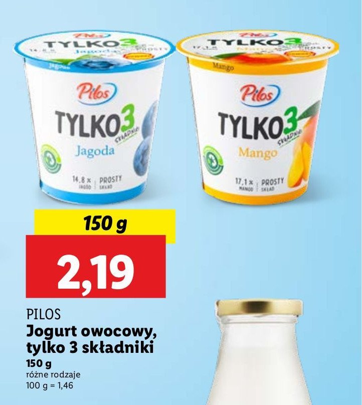 Jogurt mango Pilos tylko 3 składniki promocja