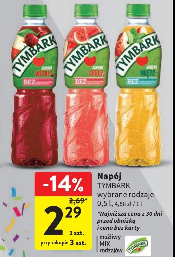 Napój jabłko-mięta Tymbark 1936 promocja