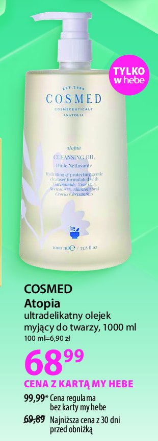 Olejek do twarzy Cosmed atopia promocja