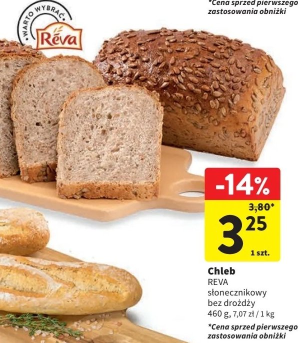 Chleb słonecznikowy bez drożdży Reva promocja