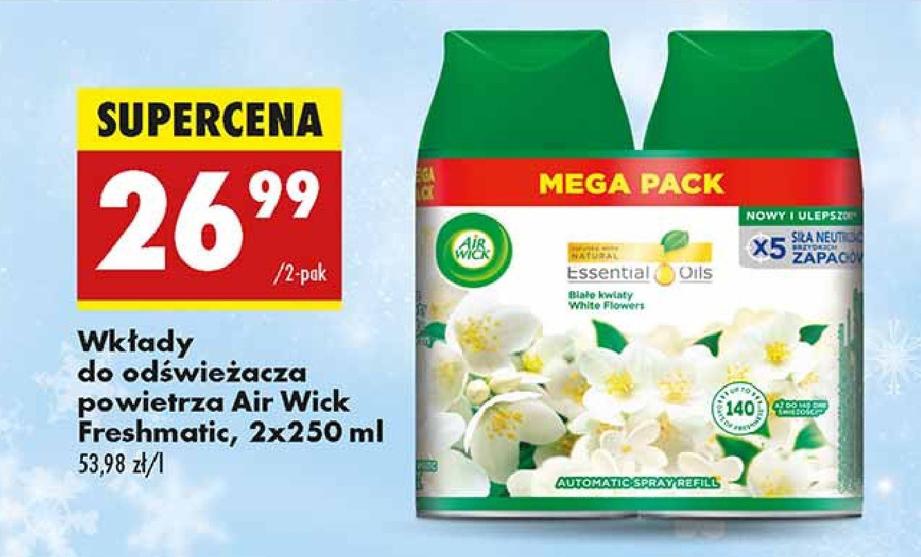 Wkład białe kwiaty Air wick promocja