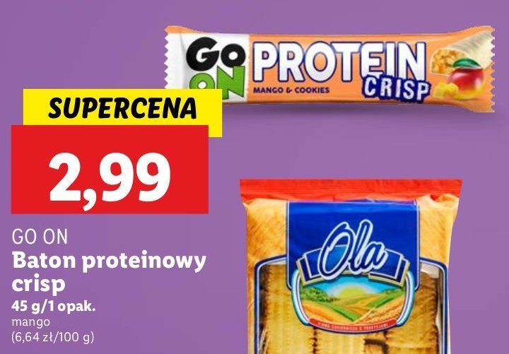 Baton mango Sante go on! protein crisp promocja