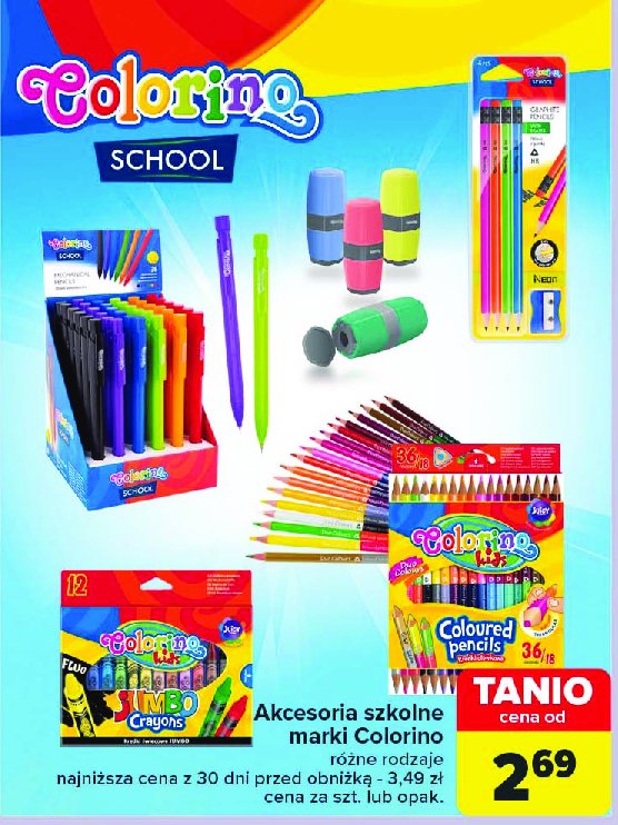 Ołówki trójkątne + gumka z temperówką Colorino kids promocja