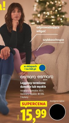 Legginsy termiczne damskie / męskie  promocja w Lidl