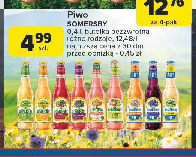 Piwo Somersby blackcurrant & lime promocja