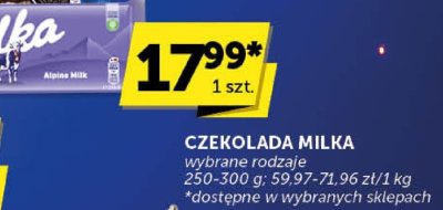 Czekolada Milka wybrane rodzaje promocja w ABC