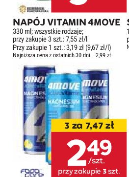 Napój magnez + b6 4move active vitamin promocja w Stokrotka