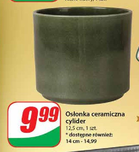 Osłonka ceramiczna cylinder 12.5 cm promocja w Dino