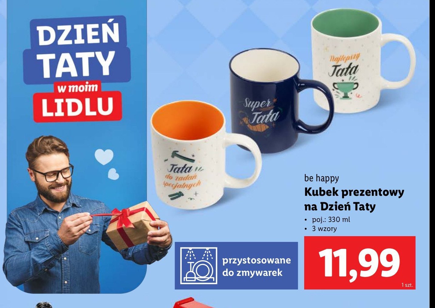 Kubek dla taty Be happy promocja w Lidl