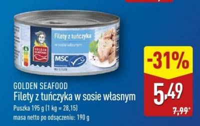 Filety z tuńczyka w sosie własnym  promocja w Aldi