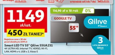 Telewizor 55" q55ua231 Qilive promocja