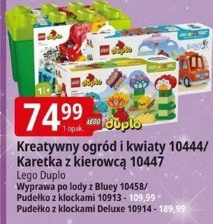 Klocki Lego Duplo Kreatywny ogród i kwiaty 10444/Pociąg parówką 10447 promocja w Leclerc