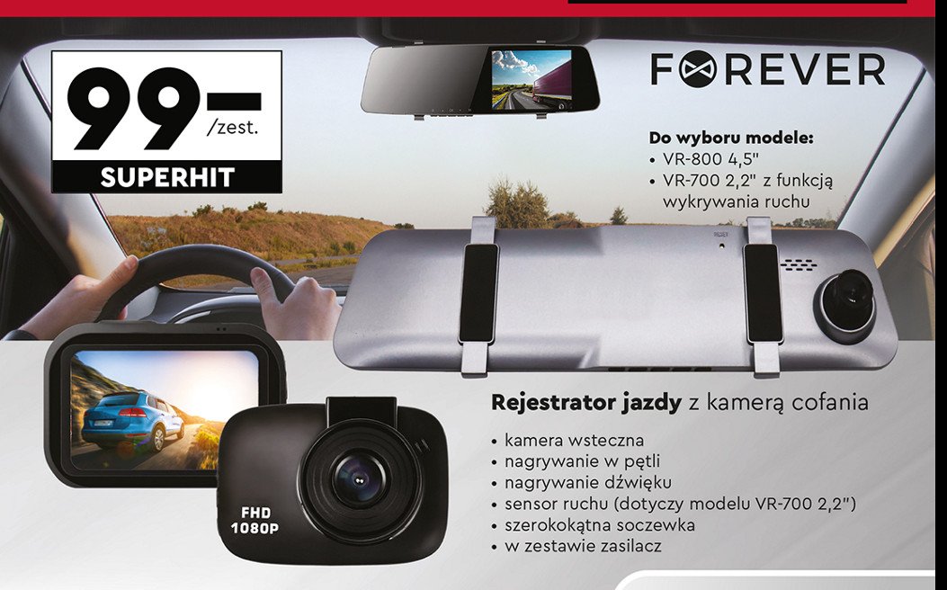 Rejestrator jazdy vr-800 Forever promocja