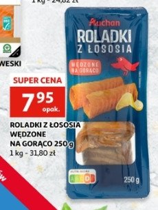 Roladki z łososia Auchan różnorodne (logo czerwone) promocja