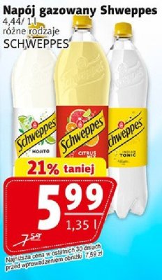 Napój gazowany Shweppes SCHWEPPES promocja w Prim Market