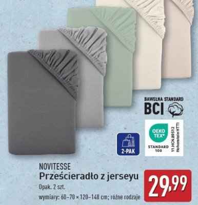 Prześcieradło dziecięce z jerseyu 60-70 x 120-140 cm Novitesse promocja